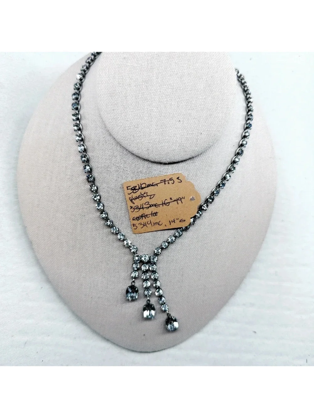 5344mc. Vintage Silvertone Bling Choker